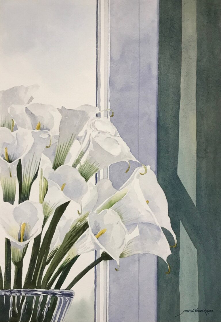 Calla Lilies In Glass